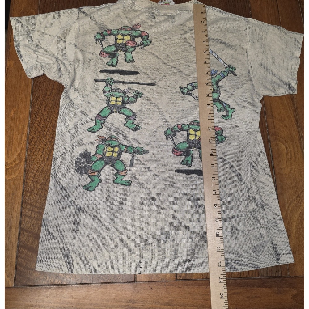 Vintage 1991' TMNT Teenage Mutant Ninja Turtles T-Shirt Rare Youth Large - Picture 5 of 11